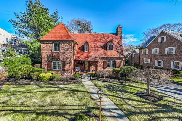 Exterior, Facade, Brick Facade, Tudor Revival