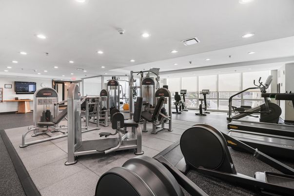 Fitness Equipment, Gym, Interior, Recessed Lighting