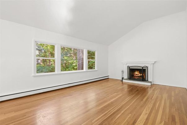 Empty room, Fireplace, Interior, Wood Texture Flooring