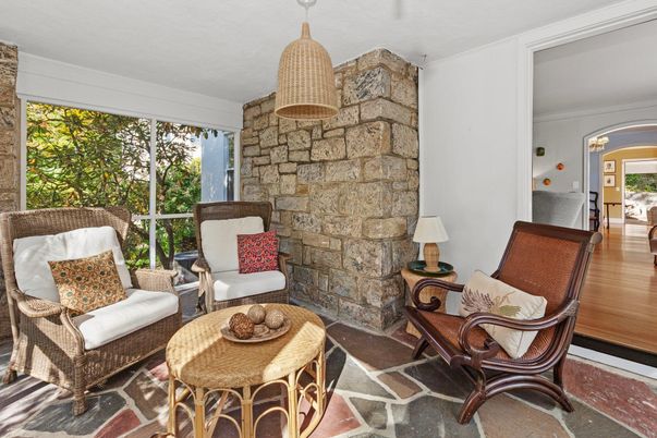 Interior, Living room, Stone Walls
