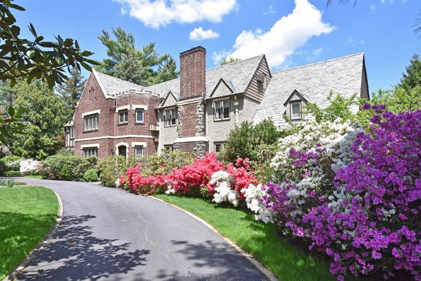 Exterior, Facade, Brick Facade, Tudor Revival