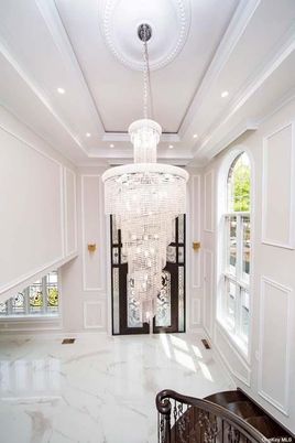 Chandelier, Interior, Marble, Recessed Lighting
