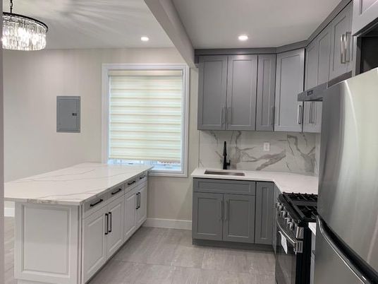 Interior, Kitchen, Marble Walls, Recessed Lighting