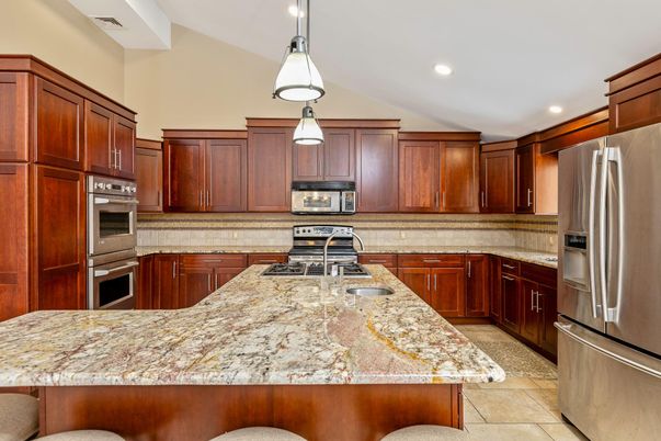 Interior, Kitchen, Pendant Lights, Recessed Lighting, Stainless Steel Appliances