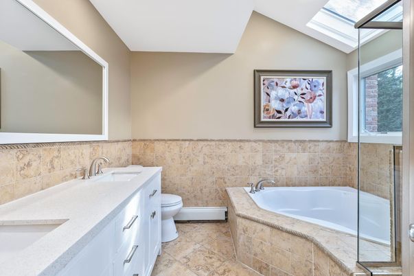 Bathroom, Dual Sink Vanities, Glass Shower, Interior