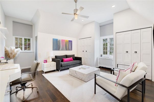 Home Office, Interior, Living room, Recessed Lighting, Wood Texture Flooring