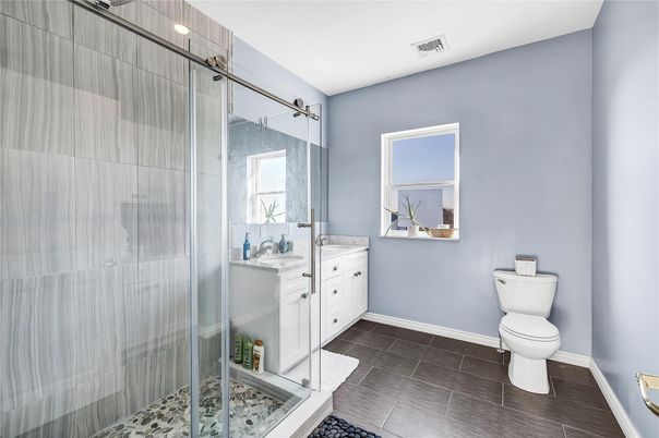 Bathroom, Dual Sink Vanities, Glass Shower, Interior