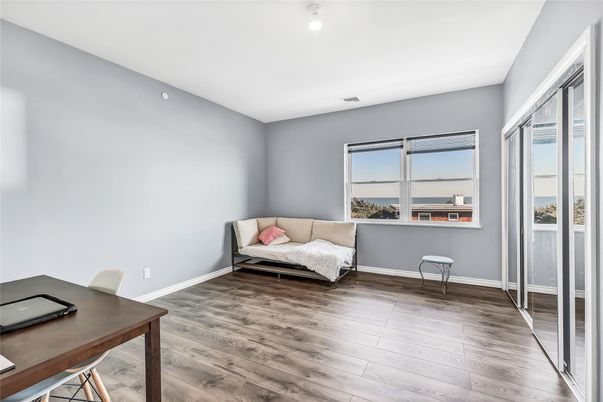 Home Office, Interior, Recessed Lighting, Water, Wood Texture Flooring