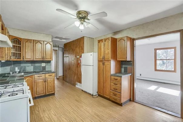 Interior, Kitchen, Wood Texture Flooring