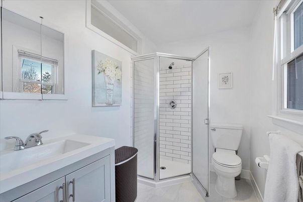Bathroom, Glass Shower, Interior, Marble