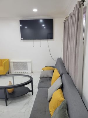 Interior, Living room, Marble, Recessed Lighting