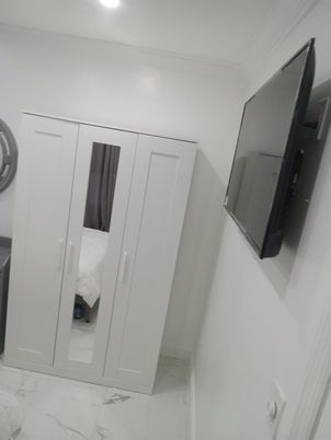 Bedroom, Interior, Marble, Recessed Lighting