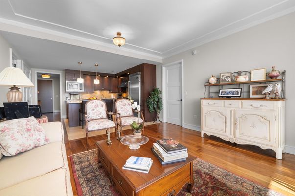 Interior, Kitchen, Living room, Pendant Lights, Stainless Steel Appliances, Wood Texture Flooring