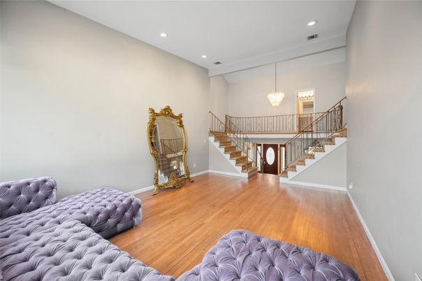 Chandelier, Interior, Recessed Lighting, Wood Texture Flooring