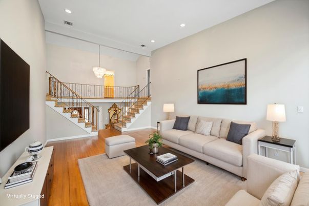 Chandelier, Interior, Living room, Recessed Lighting, Wood Texture Flooring