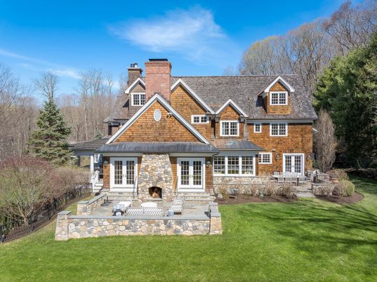 Backyard, Exterior, Facade, Brick Traditional
