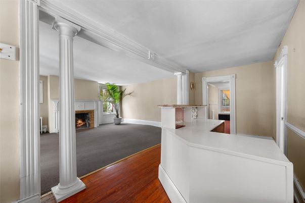 Fireplace, Interior, Wood Texture Flooring