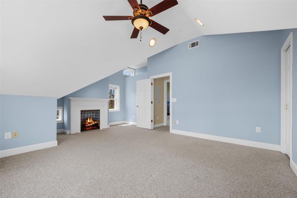 Empty room, Fireplace, Interior, Recessed Lighting