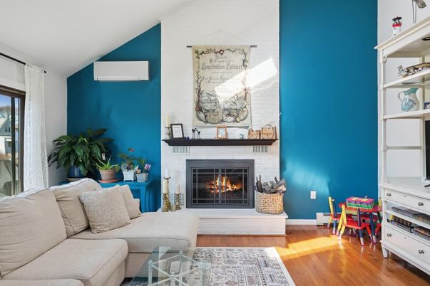 Fireplace, Interior, Living room, Wood Texture Flooring