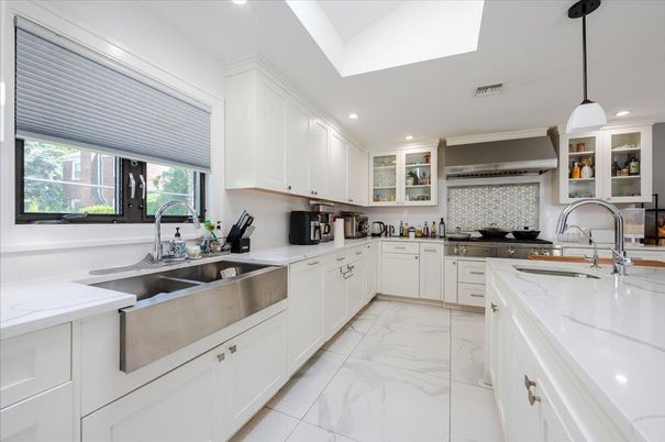 Interior, Kitchen, Marble, Pendant Lights, Recessed Lighting