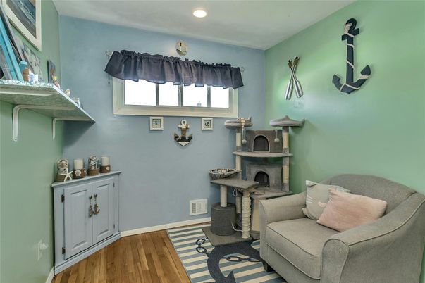 Fireplace, Interior, Recessed Lighting, Wood Texture Flooring