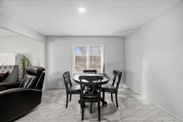 Dining room, Interior, Marble, Recessed Lighting