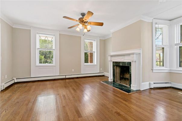 Empty room, Fireplace, Interior, Wood Texture Flooring
