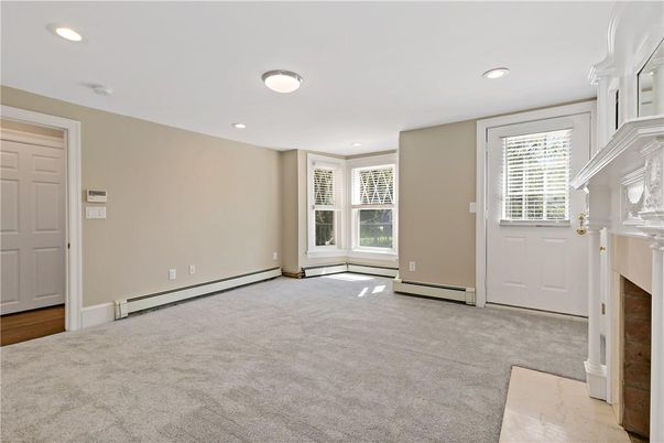 Empty room, Fireplace, Interior, Recessed Lighting