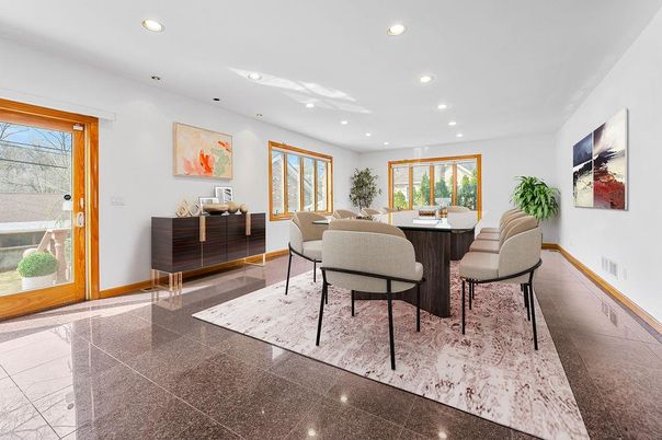 Dining room, Interior, Living room, Recessed Lighting