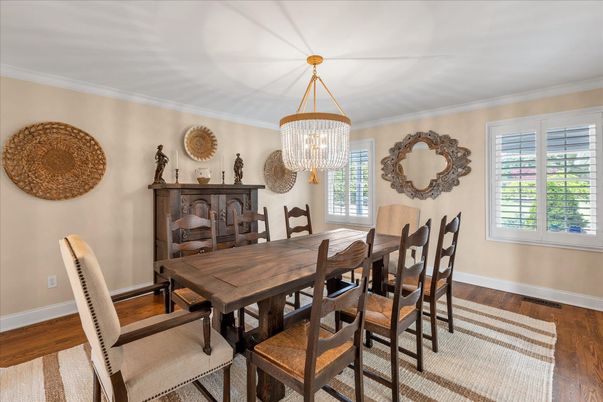 Chandelier, Dining room, Interior, Wood Texture Flooring