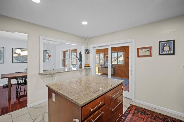 Interior, Marble, Recessed Lighting, Wood Texture Flooring