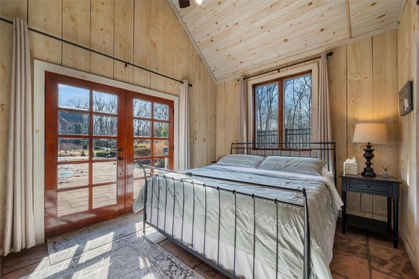 Bedroom, Interior, Wooden Ceilings, Wood Texture Flooring, Wooden Walls