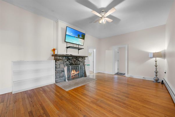 Empty room, Fireplace, Interior, Wood Texture Flooring