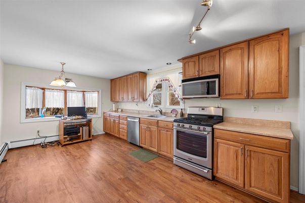 Interior, Kitchen, Wood Texture Flooring