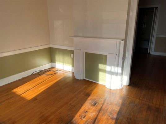 Empty room, Fireplace, Interior, Wood Texture Flooring