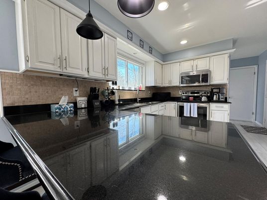 Interior, Kitchen, Pendant Lights, Recessed Lighting, Stainless Steel Appliances
