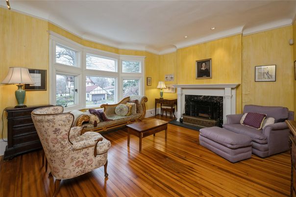 Fireplace, Interior, Living room, Recessed Lighting, Wood Texture Flooring, Wooden Walls