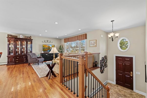 Chandelier, Interior, Living room, Pendant Lights, Recessed Lighting, Wood Texture Flooring