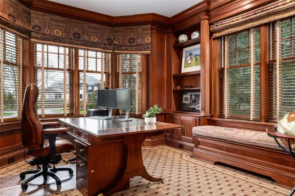 Home Office, Interior, Wooden Walls