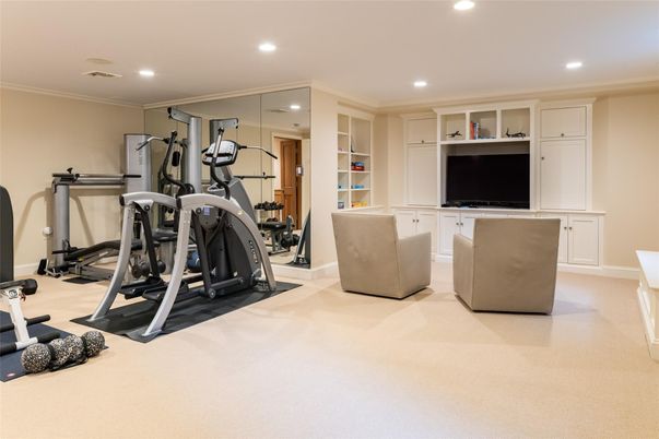 Fitness Equipment, Gym, Interior, Recessed Lighting
