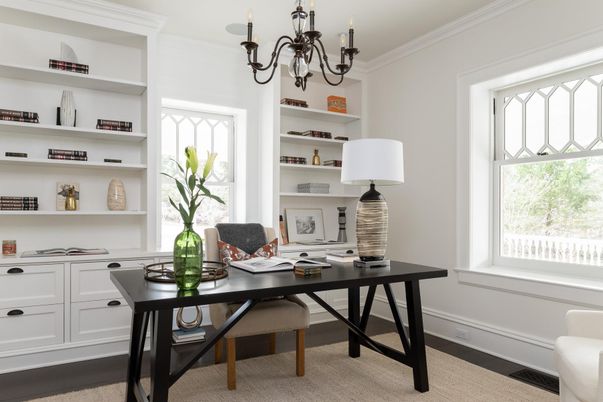 Chandelier, Home Office, Interior