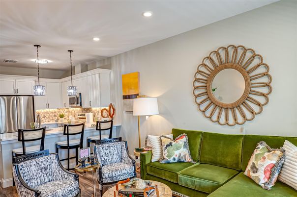 Interior, Kitchen, Living room, Pendant Lights, Recessed Lighting, Stainless Steel Appliances, Wood Texture Flooring