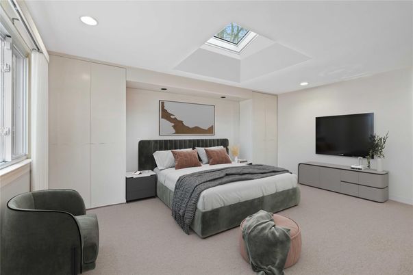 Bedroom, Interior, Recessed Lighting