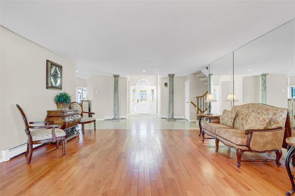 Interior, Living room, Piano, Recessed Lighting, Wood Texture Flooring