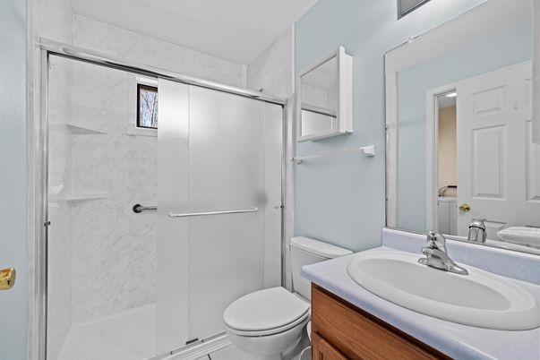 Bathroom, Glass Shower, Interior, Marble Walls