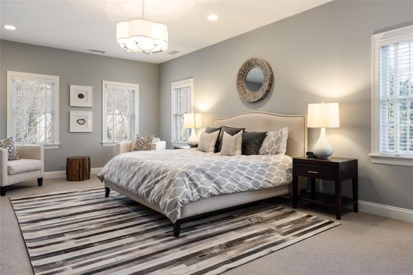 Bedroom, Interior, Pendant Lights, Recessed Lighting