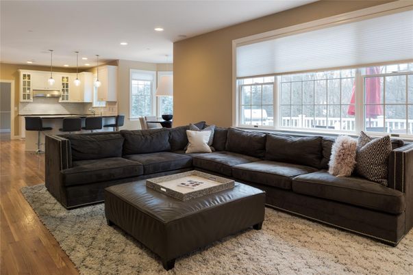 Interior, Kitchen, Living room, Pendant Lights, Recessed Lighting, Wood Texture Flooring