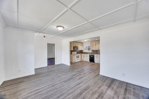 Empty room, Interior, Kitchen, Wood Texture Flooring