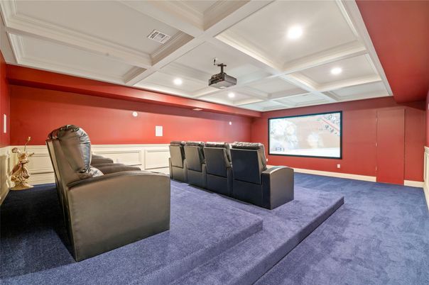 Home Theatre Room, Interior, Projection Screen, Recessed Lighting, Theatre Room