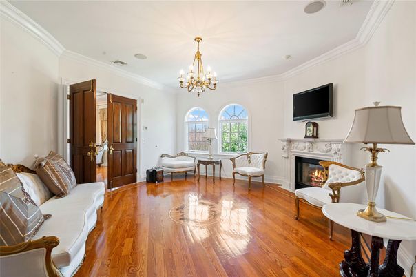 Chandelier, Fireplace, Interior, Living room, Wood Texture Flooring